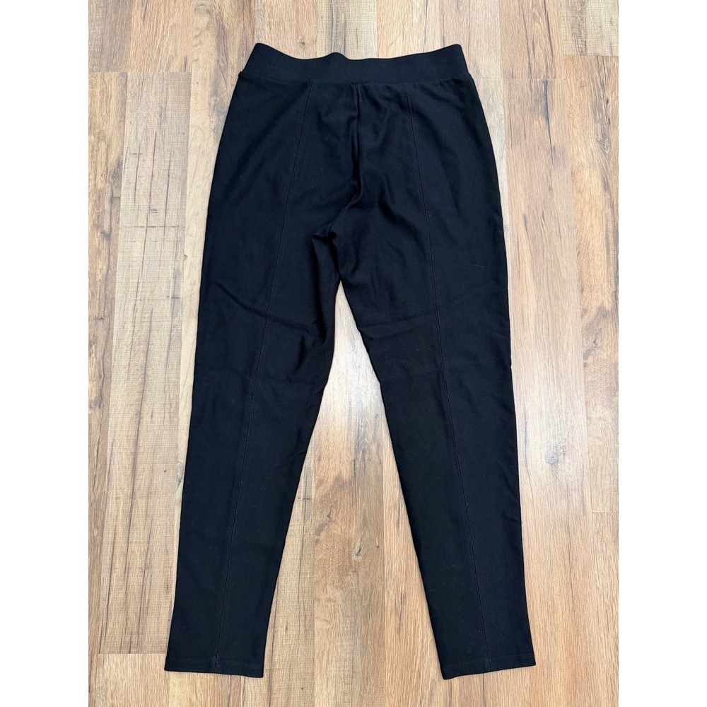 MAZE Collection Women's Black Pull On Pants Size M Slim Straight Leg - Picture 3 of 7